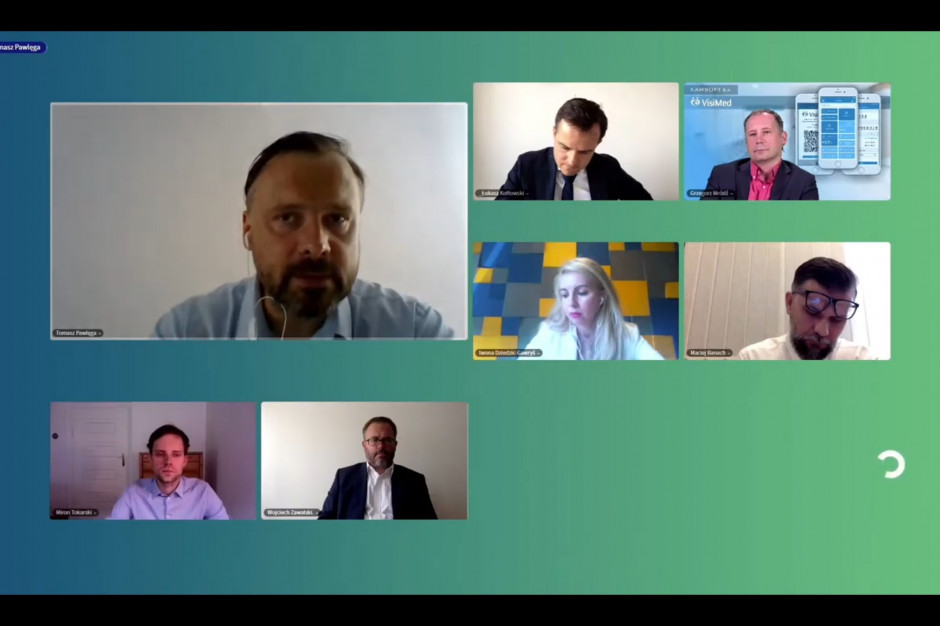 Sesja HCC Online "Nie chodzi o gadżety, czyli aplikacje i urządzenia mobilne dla zdrowia". Fot. PTWP HCC Online: gdzie przebiega granica pomiędzy gadżetem a urządzeniem medycznym?