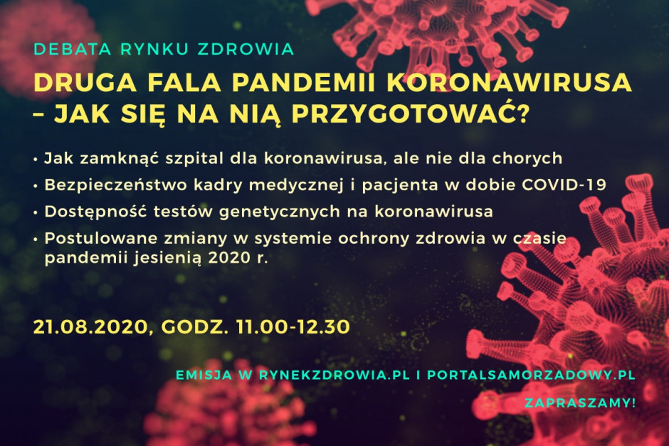 FOT. PTWP Debata Rynku Zdrowia: jak przygotować się na drugą falę pandemii koronawirusa?