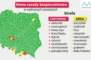 Wiceminister zdrowia: nowa lista czerwonych i żółtych obszarów, a na niej 18 powiatów i miast