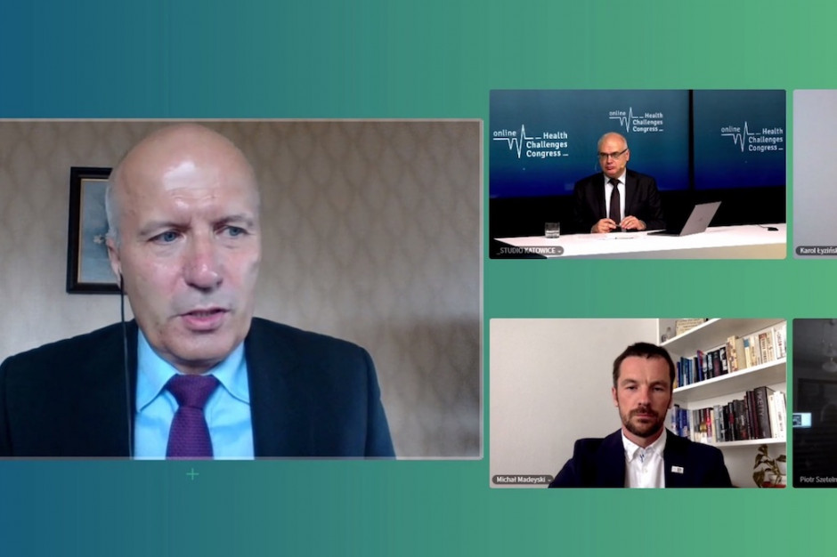Dr Arkadiusz Trzos (z lewej) podczas sesji "Medycyna w sytuacjach ekstremalnych" w ramach HCC Online; FOT. PTWP Musimy unowocześnić zarządzanie działaniami ratunkowymi podczas zdarzeń masowych