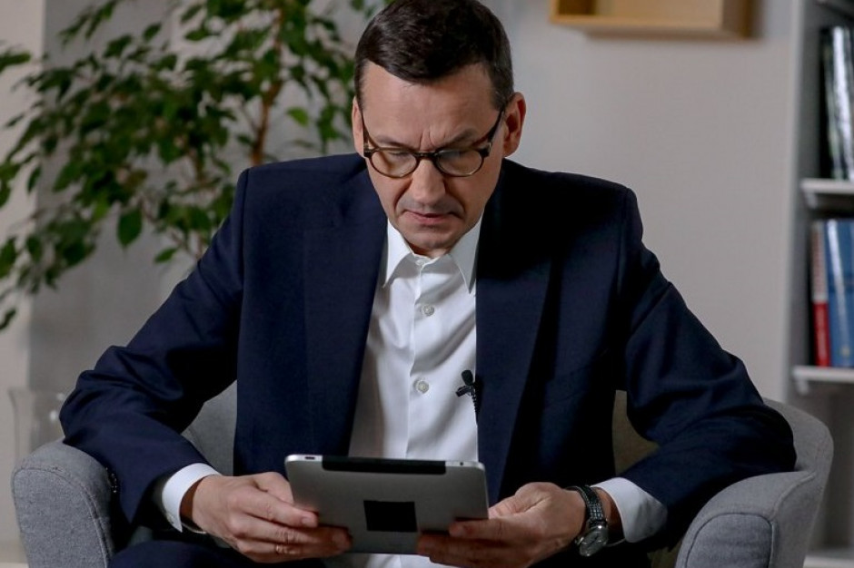 Premier Mateusz Morawiecki odbywa kwarantannę w związku z zarażeniem się funkcjonariusza Służby Ochrony Państwa. Fot. Adam Guz/KPRM Rzecznik rządu: premier odbywa kwarantannę w związku z zarażeniem się funkcjonariusza SOP