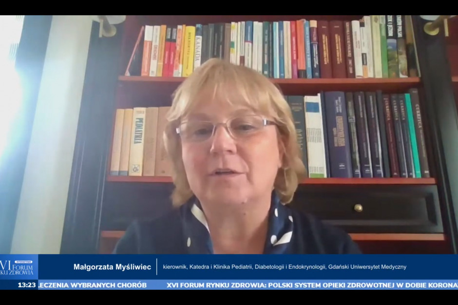 Prof. Małgorzata Myśliwiec, kierownik Katedry i Kliniki Pediatrii, Diabetologii i Endokrynologii GUMed. Fot. PTWP Prof. Myśliwiec: w czasie epidemii przyjęły się nowoczesne technologie monitorowania cukrzycy
