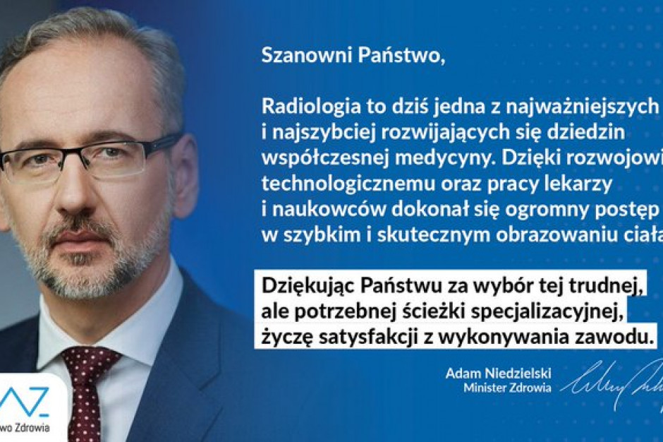 Fot. Twitter Światowy Dzień Radiologii: minister zdrowia składa życzenia