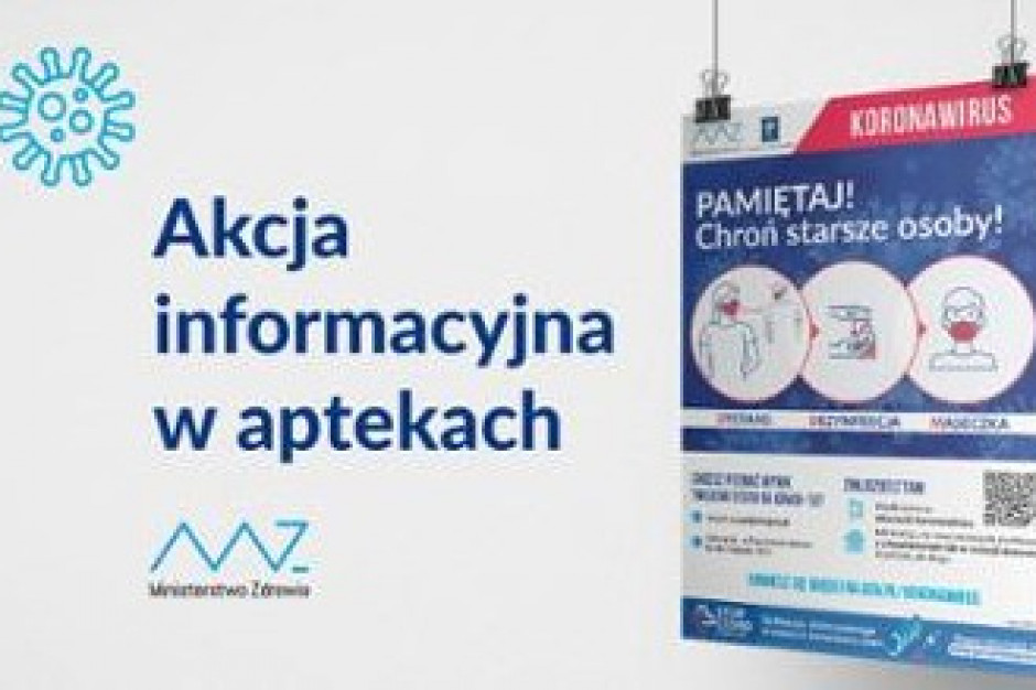 Fot. MZ Kampania edukacyjna w aptekach - będą plakaty, co robić m.in. przy podejrzeniu koronawirusa