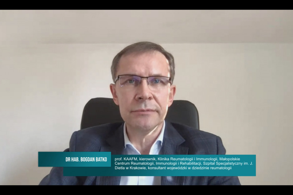 Dr hab. Bogdan Batko, prof. KAAFR: Przy trwałej remisji w RZS możliwe jest zmniejszanie dawek leku lub czasu między podaniami. Dr hab. Bogdan Batko: przy trwałej remisji w RZS możliwe zmniejszanie dawek leku lub czasu między podaniami