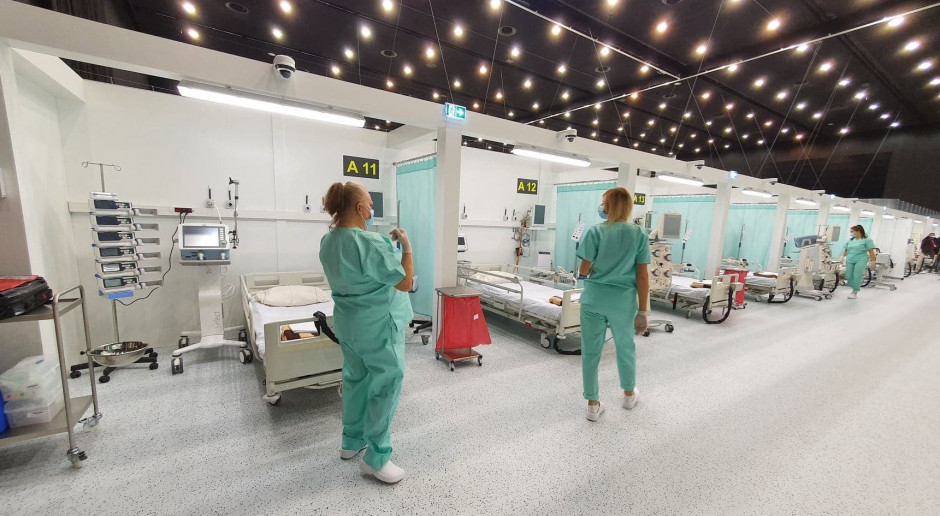 Szpital tymczasowy w Katowicach przyjął dotąd 153 chorych
