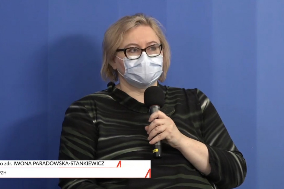 Na zdj. Iwona Paradowska- Stankiewicz, prof. NIZP-PZH i krajowy konsultant w dziedzinie epidemiologii. Fot. screen Szczepienia obowiązkowe: trend spadkowy jest wyraźny, gdzie nas doprowadzi?
