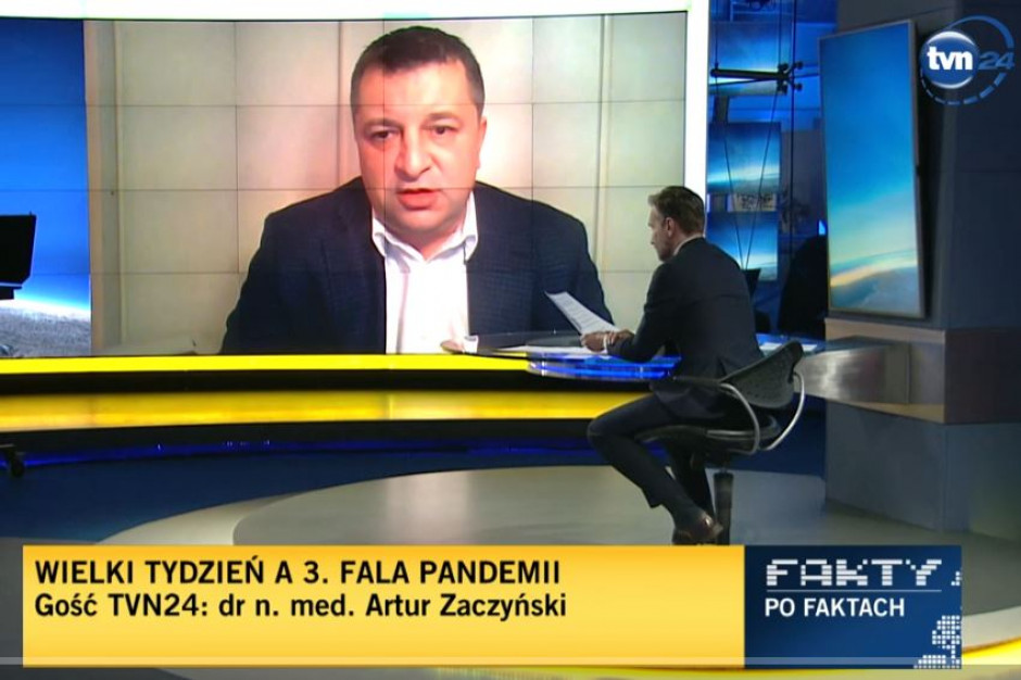 Dr Artur Zaczyński: w szpitalu tymczasowym na Stadionie Narodowym są jeszcze wolne łóżka. FOT. TVN24.pl Zaczyński: w szpitalu na Narodowym są jeszcze wolne miejsca