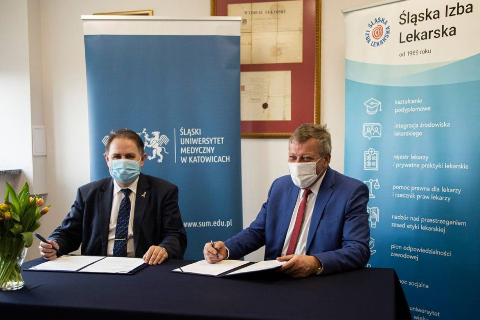 Śląski Uniwersytet Medyczny i Śląska Izba Lekarska będą wspólnie promować zdrowy styl życia oraz działania prozdrowotne, a także projekty o tematyce medycznej, zdrowotnej i farmaceutycznej. Fot. ŚIL Śląski Uniwersytet Medyczny i Śląska Izba Lekarska zacieśniają współpracę