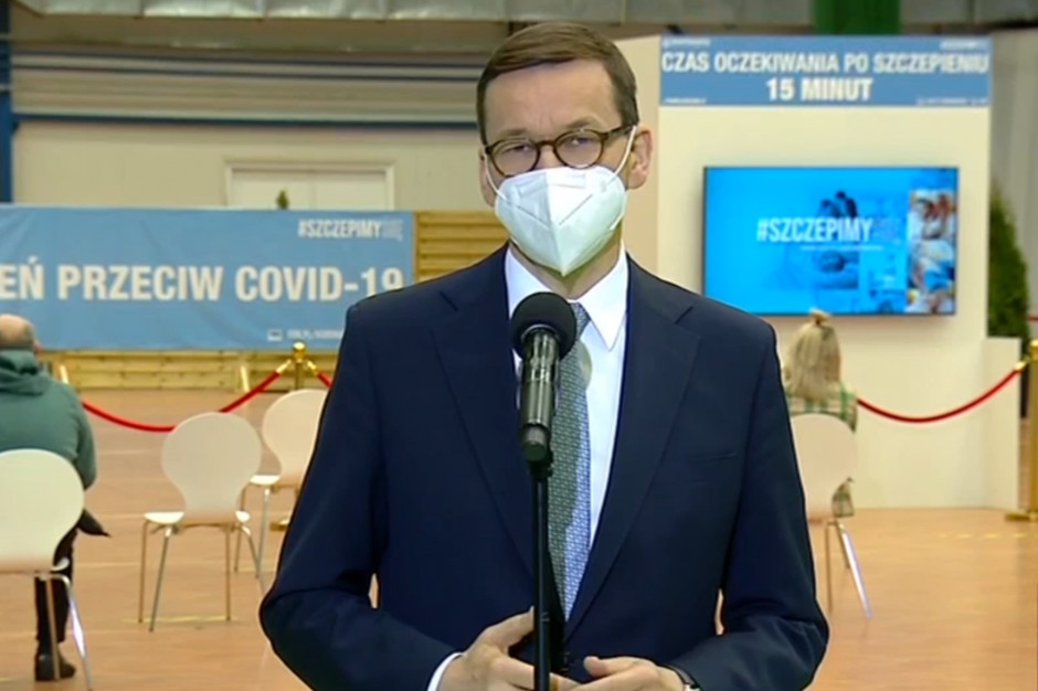 Premier Mateusz Morawiecki o szczepieniach: Nasza presja na Komisję Europejską ma sens. Fot. PTWP/screen Morawiecki o rosnącej liczbie szczepień: nasza presja na Unię Europejską ma sens