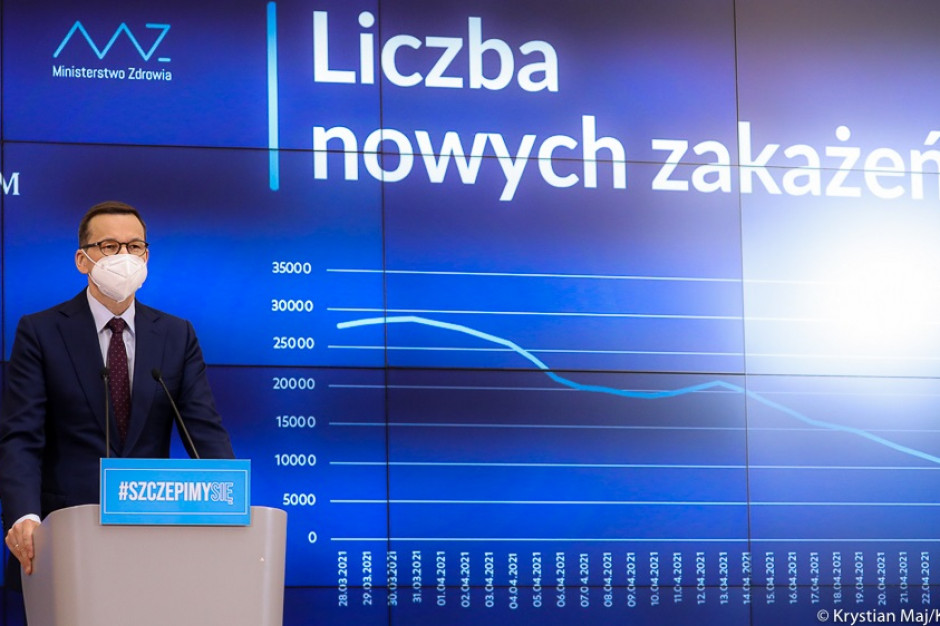 Mateusz Morawiecki podał plan odmrażania gospodarki w maju. Fot. Kancelaria Premiera/Twitter Morawiecki o planie odmrażania gospodarki: od 4 maja galerie handlowe, od 15 maja ogródki