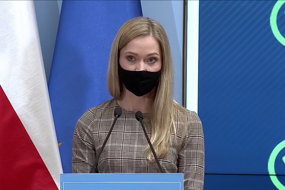 Wiceminister zdrowia Anna Goławska Fot. transmisja Wiceminister zdrowia: tzw. zielone certyfikaty do 25 czerwca
