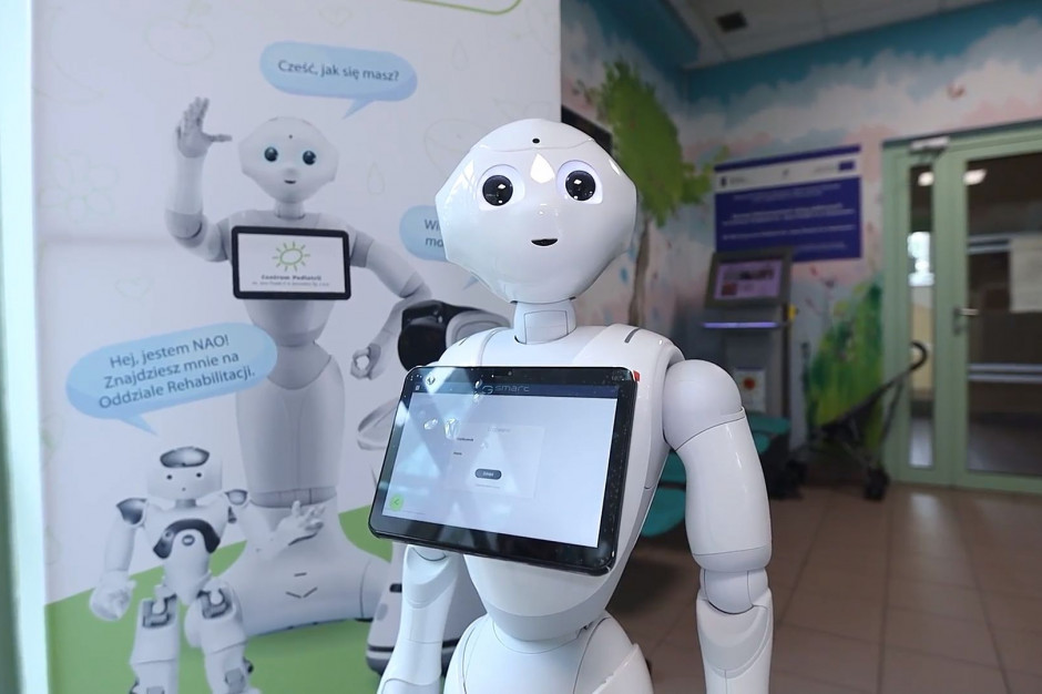 Sympatyczne roboty pozwolą się dzieciom oswoić ze szpitalem. Fot. Materiały prasowe Centrum Pediatrii w Sosnowcu Sosnowiec. W Centrum Pediatrii na etacie są roboty. Mierzą temperaturę, ćwiczą z pacjentami, opowiedzą też bajkę