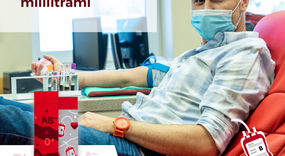 Dawcy krwi zakładają kolorowe skarpety nie do pary