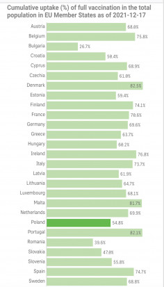 Statystyki dotyczące szczepień w Unii Europejskiej