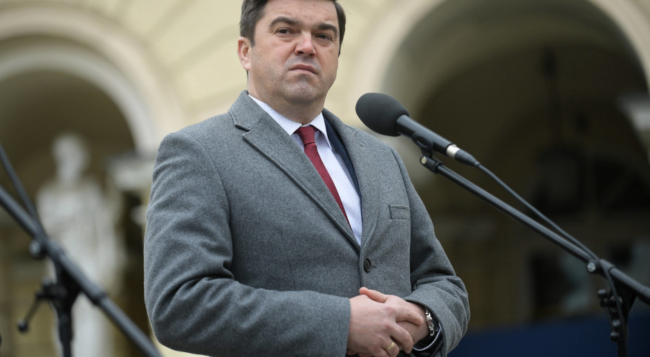 Wojciech Andrusiewicz, rzecznik Ministerstwa Zdrowia Fot. PAP/Marcin Obara Rzecznik MZ do dziennikarza: nie wzywamy policji, ale nie zada pan pytania