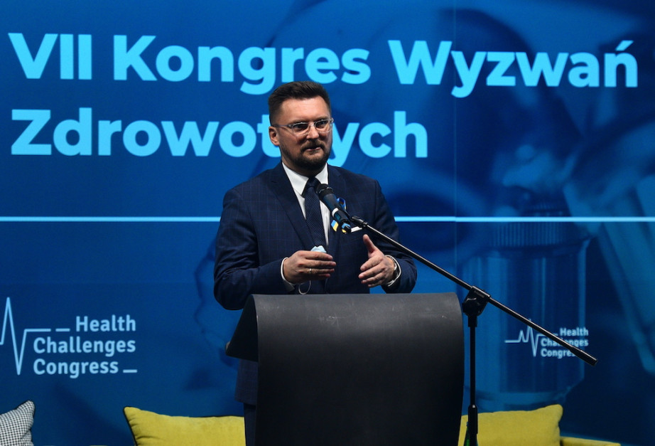 Marcin Krupa, prezydent Katowic na VII Kongresie Wyzwań Zdrowotnych (Katowice, 3-4 marca 2022 r.). Fot. PTWP