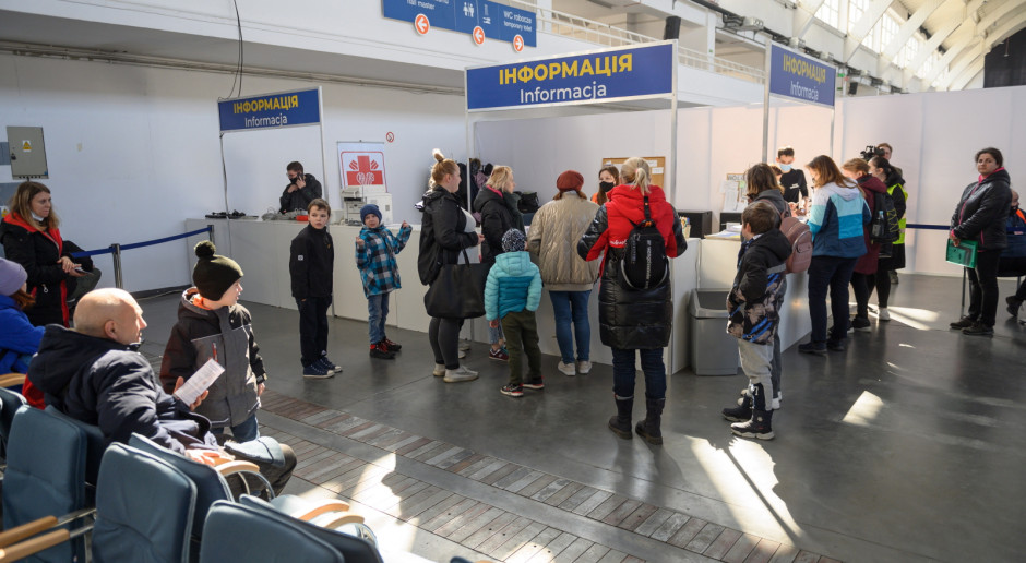 Otwarcie nowego Punktu Recepcyjnego dla uchodźców z Ukrainy Fot. PAP/Jakub Kaczmarczyk PAN: w dobie kryzysu uchodźczego szczepić powinni się i uchodźcy, i pomagający