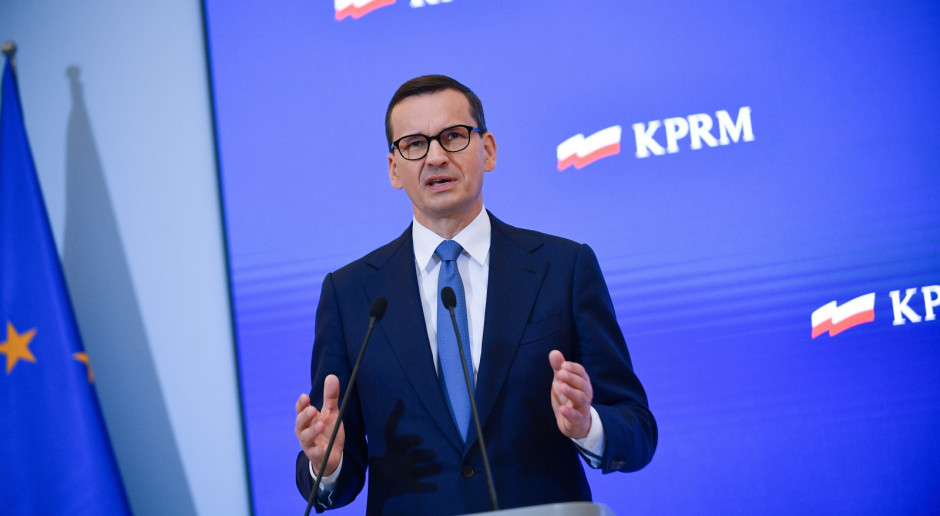 Premier Mateusz Morawiecki. Fot. PAP/Marcin Obara Morawiecki: wydatki na służbę zdrowia przekroczą 6 punktów procentowych liczonych do PKB