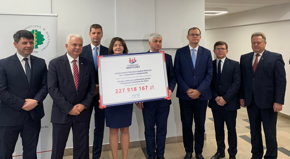 Uniwersytecki Dziecięcy Szpital Kliniczny w Białymstoku z dotacją na inwestycje. Fot. Twitter/Dariusz Piontkowski Białystok: 228 mln zł z Funduszu Medycznego na rozbudowę szpitala dziecięcego