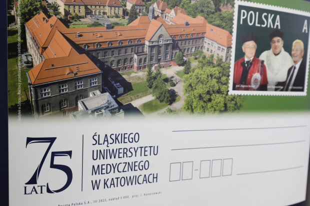 Śląski Uniwersytet Medyczny w Katowicach skończył 75 lat. Z tej okazji wydał kartkę urodzinową Fot. Mat. prasowe