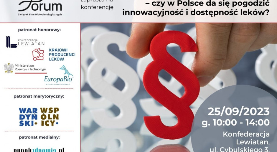 25 września 2023 w Warszawie Konferencja Bioforum: Pakiet Farmaceutyczny